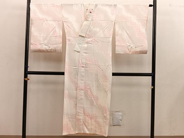 平和屋着物■長襦袢　無双仕立て　流水地紋　暈し染め　やまと誂製　半衿刺繍　正絹　逸品　BAAY0436mz