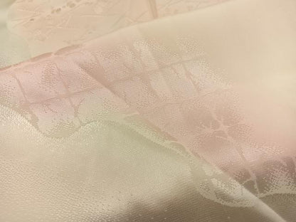 平和屋着物■長襦袢　無双仕立て　流水地紋　暈し染め　やまと誂製　半衿刺繍　正絹　逸品　BAAY0436mz