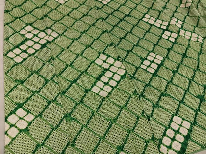 平和屋着物■上質な小紋　総絞り　菱　正絹　逸品　BAAY0437mz