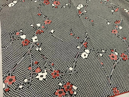 平和屋着物■上質な小紋　枝梅文　正絹　逸品　BAAY0438mz