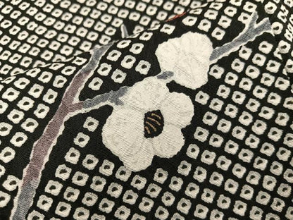 平和屋着物■上質な小紋　枝梅文　正絹　逸品　BAAY0438mz