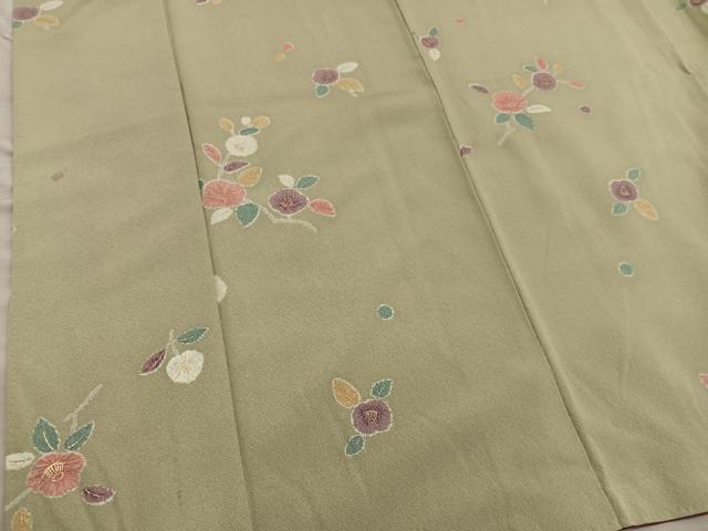平和屋着物■上質な小紋　枝椿　金彩　正絹　逸品　BAAY0439mz