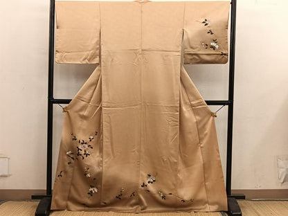 平和屋着物■訪問着　枝花文　暈し染め　正絹　逸品　BAAY0440mz