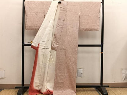 平和屋着物■大変加工の良い総絞り小紋　正絹　逸品　BAAY0449mz
