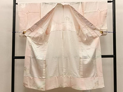 平和屋着物■長襦袢　無双仕立て　草花文　暈し染め　正絹　逸品　BAAY0453mz