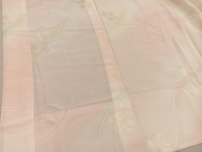 平和屋着物■長襦袢　無双仕立て　草花文　暈し染め　正絹　逸品　BAAY0453mz