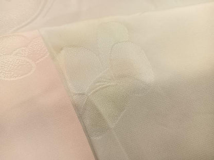 平和屋着物■長襦袢　無双仕立て　草花文　暈し染め　正絹　逸品　BAAY0453mz