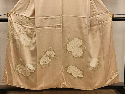 平和屋着物■訪問着　刺繍　牡丹文　正絹　逸品　BAAY0454mz