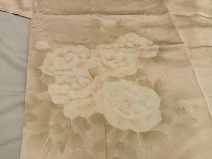 平和屋着物■訪問着　刺繍　牡丹文　正絹　逸品　BAAY0454mz