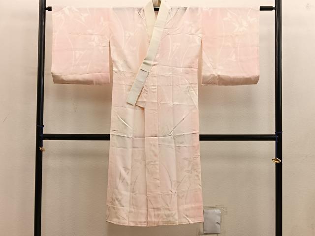 平和屋着物■長襦袢　無双仕立て　舞蝶地紋　暈し染め　正絹　逸品　BAAY0460mz