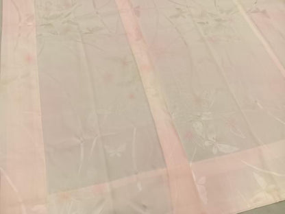 平和屋着物■長襦袢　無双仕立て　舞蝶地紋　暈し染め　正絹　逸品　BAAY0460mz
