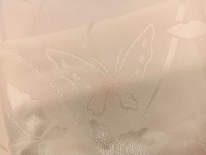 平和屋着物■長襦袢　無双仕立て　舞蝶地紋　暈し染め　正絹　逸品　BAAY0460mz