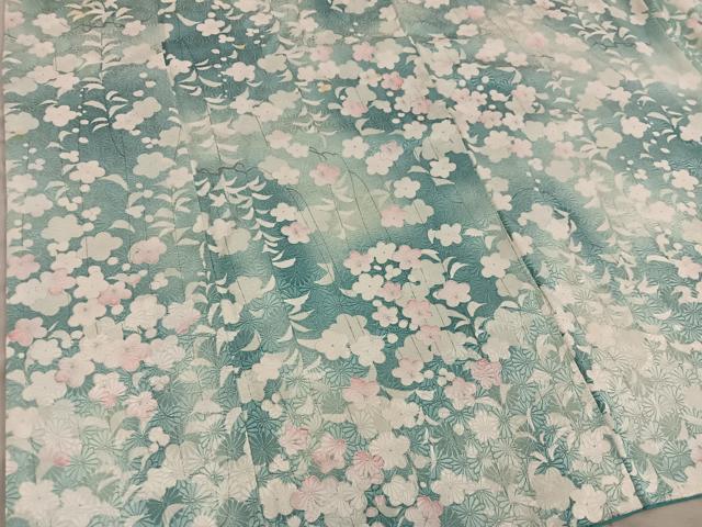 平和屋着物■上質な小紋　梅花文　暈し染め　正絹　逸品　BAAY0464mz