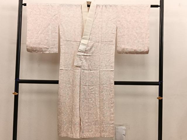 平和屋着物■長襦袢　無双仕立て　草花文　正絹　逸品　BAAY0468mz
