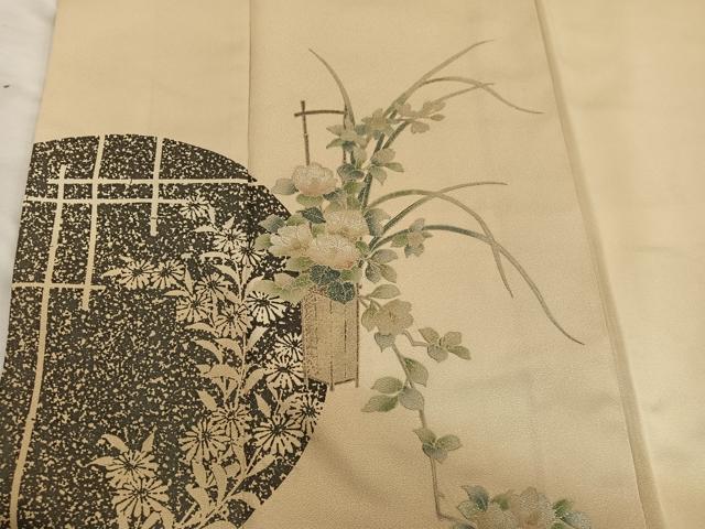 平和屋着物■訪問着　飾花文　正絹　逸品　BAAY0470mz