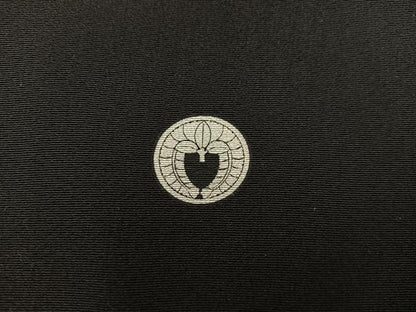 平和屋着物●越後染印傳　根津青宗　黒留袖　駒刺繍　鼓花文　金彩　正絹　逸品　BAAY0476mz