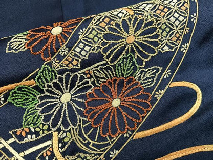 平和屋着物■訪問着　総刺繍　相良刺繍　花絵巻　正絹　逸品　BAAY0479mz