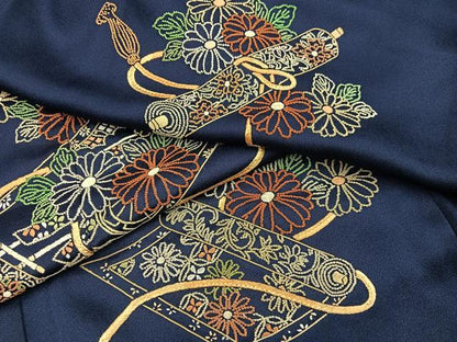 平和屋着物■訪問着　総刺繍　相良刺繍　花絵巻　正絹　逸品　BAAY0479mz