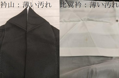 平和屋着物■豪華黒留袖　駒刺繍　御所車花鳥文　正絹　逸品　BAAY0481mz
