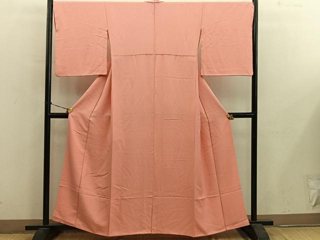 平和屋着物■上質な色無地　曙色　正絹　逸品　BAAY0482mz