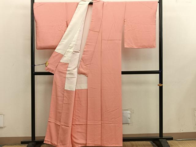 平和屋着物■上質な色無地　曙色　正絹　逸品　BAAY0482mz