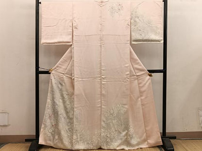 平和屋着物■訪問着　手描き　枝花文　暈し染め　正絹　逸品　BAAY0484mz