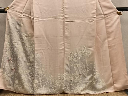 平和屋着物■訪問着　手描き　枝花文　暈し染め　正絹　逸品　BAAY0484mz