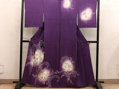 平和屋着物■訪問着　草花文　暈し染め　正絹　逸品　BAAY0486mz