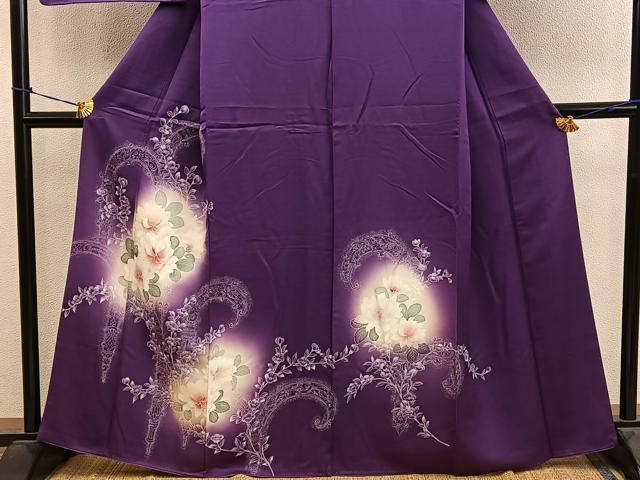 平和屋着物■訪問着　草花文　暈し染め　正絹　逸品　BAAY0486mz