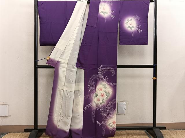平和屋着物■訪問着　草花文　暈し染め　正絹　逸品　BAAY0486mz