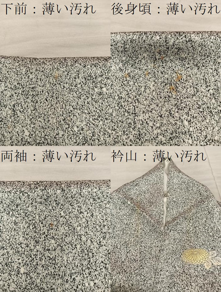 平和屋着物■訪問着　菊花文　たたき染め　金彩　正絹　逸品　BAAY0489mz