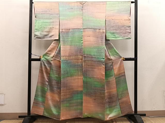 平和屋着物■上質な小紋　霞文　高島屋扱い　正絹　逸品　BAAY0491mz