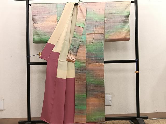 平和屋着物■上質な小紋　霞文　高島屋扱い　正絹　逸品　BAAY0491mz