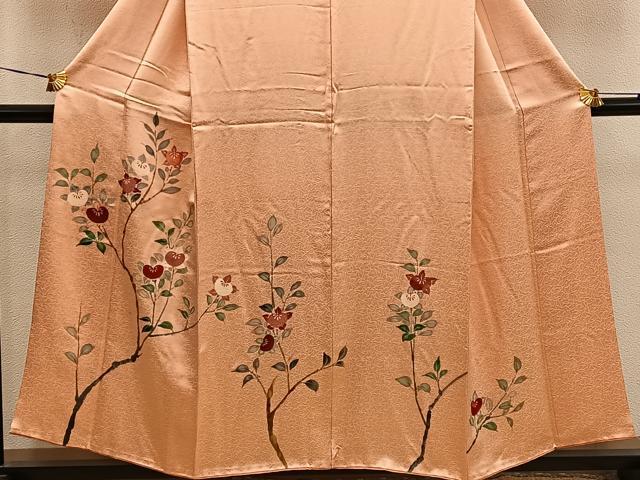 平和屋着物■訪問着　枝花文　正絹　逸品　BAAY0493mz