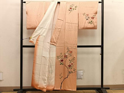 平和屋着物■訪問着　枝花文　正絹　逸品　BAAY0493mz