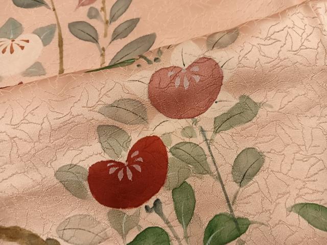 平和屋着物■訪問着　枝花文　正絹　逸品　BAAY0493mz
