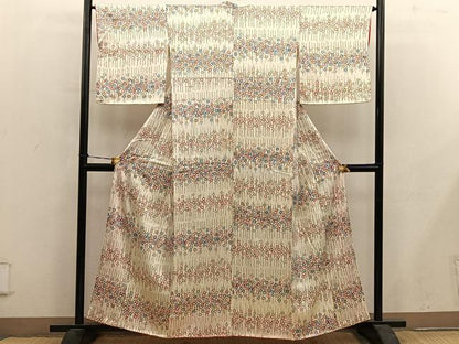 平和屋着物■上質な小紋　梅花文　金彩　やまと誂製　正絹　逸品　BAAY0495mz