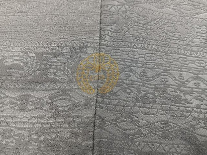 平和屋着物■訪問着　刺繍　地紙花文　金糸　正絹　逸品　BAAY0497mz