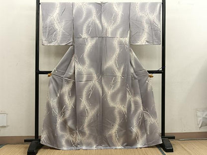 平和屋着物■上質な小紋　草花文　暈し染め　正絹　逸品　BAAY0498mz