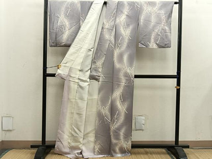 平和屋着物■上質な小紋　草花文　暈し染め　正絹　逸品　BAAY0498mz