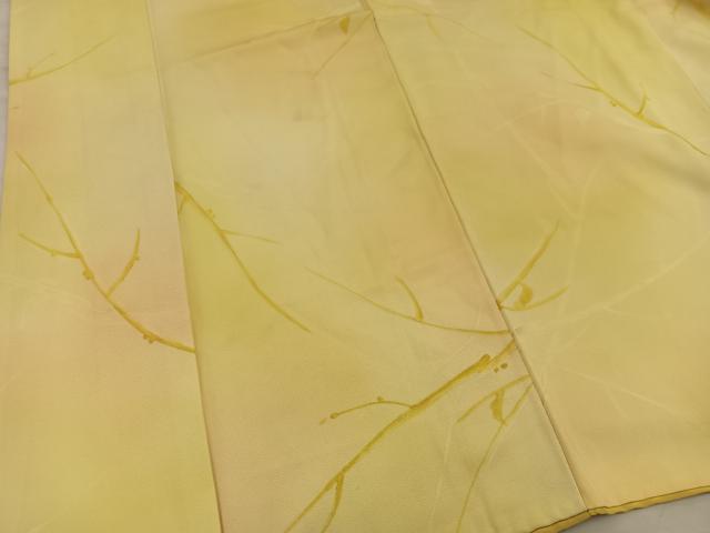 平和屋着物●上質な小紋　枝葉文　地紋起こし　暈し染め　正絹　逸品　BAAY0502mz