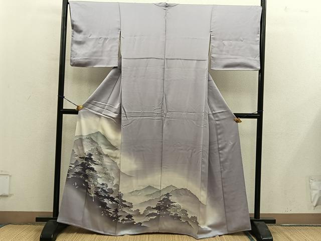 平和屋着物■豪華色留袖　樹林文　暈し染め　金彩　正絹　逸品　BAAY0505mz