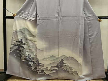 平和屋着物■豪華色留袖　樹林文　暈し染め　金彩　正絹　逸品　BAAY0505mz