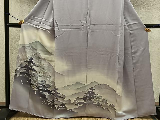 平和屋着物■豪華色留袖　樹林文　暈し染め　金彩　正絹　逸品　BAAY0505mz