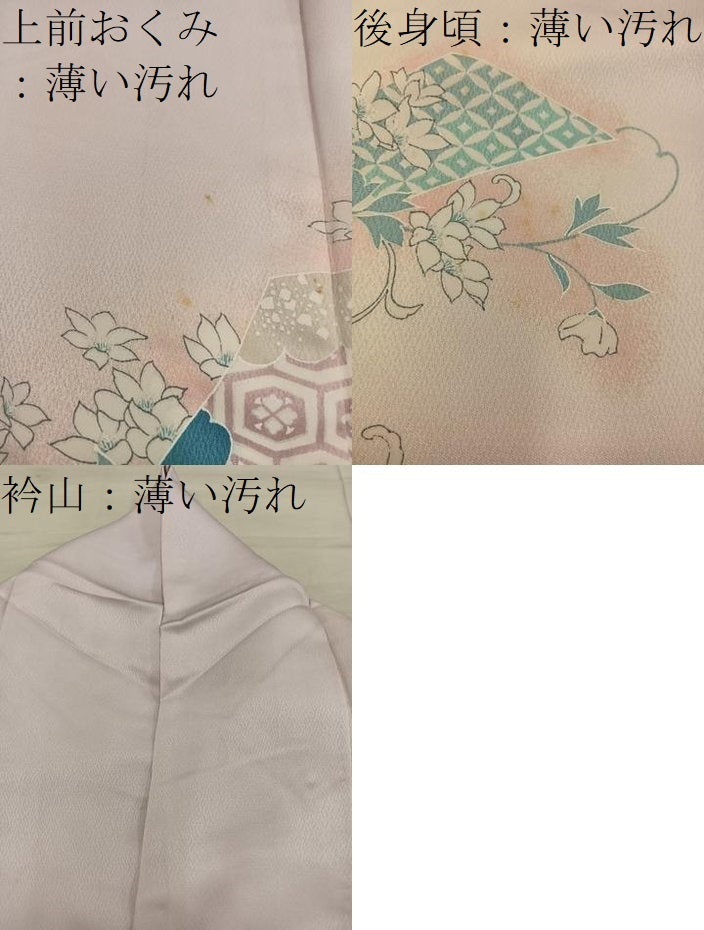 平和屋着物■訪問着　牡丹花文　正絹　逸品　BAAY0506mz