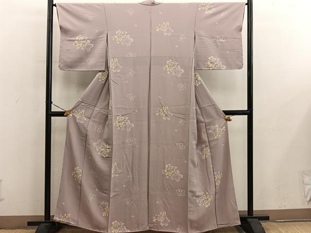平和屋着物■上質な小紋　草花文　正絹　逸品　未使用　BAAY0514mz
