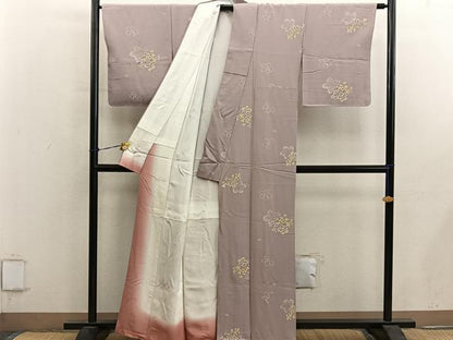 平和屋着物■上質な小紋　草花文　正絹　逸品　未使用　BAAY0514mz