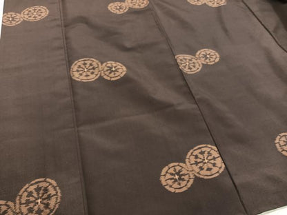 平和屋着物■上質な紬　源氏車　正絹　逸品　BAAY0527mz
