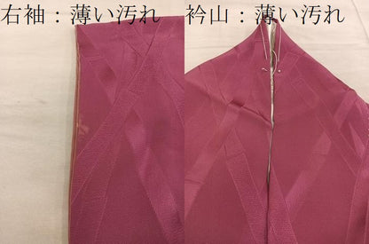 平和屋着物■上質な色無地　竹地紋　紅鳶色　正絹　逸品　BAAY0529mz
