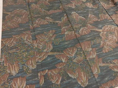 平和屋着物■上質な紬　風景文　正絹　逸品　BAAY0530mz